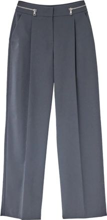 Karl Lagerfeld Tailored Waist Zip Pants - Dames - Wijde Broeken - Zwart - S - Wol - Broeken
