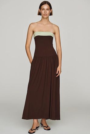 Nia Santo Strapless Midi Dress