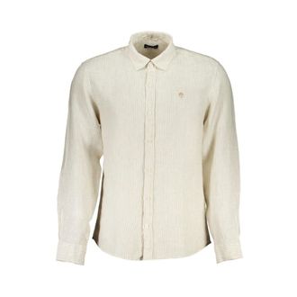 North Sails Overhemden, Heren, Beige, S, Shirt met lange mouwen