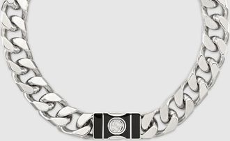 Gucci Interlocking Chain Necklace, Silver-toned metal, Silver-toned metal