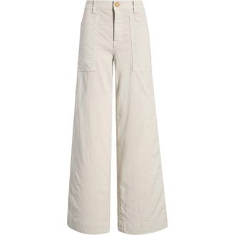 Frank & Eileen Wide Leg Carpenter Pants in Cement at Nordstrom, Size 12