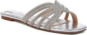 London Rag Dindy Embellished Slide Sandal in Silver at Nordstrom Rack, Size 5