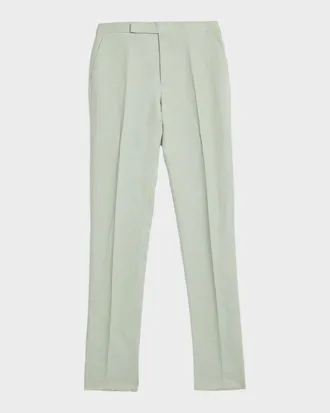 Ralph Lauren Purple Label Men & apos;s Gregory Hand-Tailored Silk-Linen Trousers