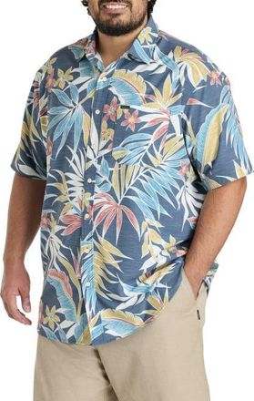 O'Neill Big & Tall TRVLR Series Traverse Floral Performance Sport Shirt in Midnight Navy at Nordstrom, Size Xx-Large