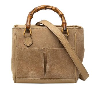 Gucci Pre-owned Gucci Mini Suede Bamboo Satchel Ladies XQ4F10QLDSD8VAEH
