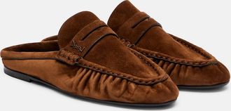 Saint Laurent Le Loafer suede mules