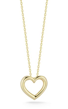 Glaze Jewelry Sterling Silver Open Heart Necklace