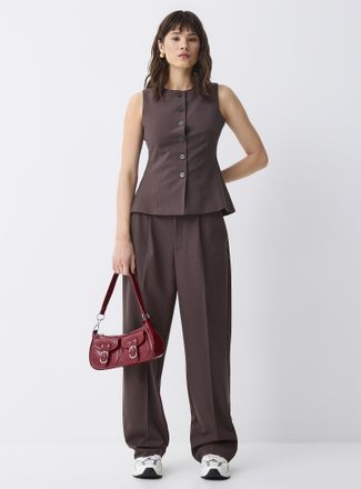 Twik Womens Solid straight dress pant