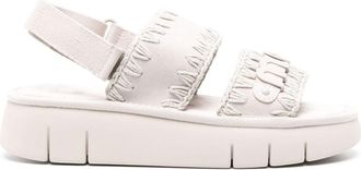 Mou Bounce suede flatform sandals - women - Suede - 39 - White