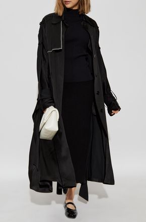 Victoria Beckham Satin Coat, Womens, Black