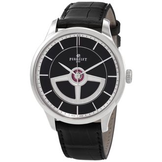 Perrelet First Class Double Rotor Black Grained Dial Automatic Mens Watch A1090/2
