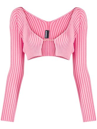 Jacquemus La Maille Pralu vest met print - Roze