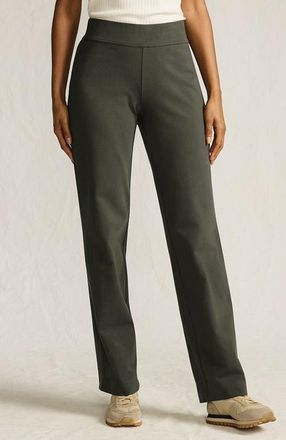 Lands End Starfish Mid Rise Straight Leg Pants in Forest Moss at Nordstrom, Size X-Small Short