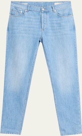 Brunello Cucinelli Mens Traditional Cuffed Jeans