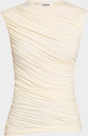 A Gold E Ester Twist Tank Top