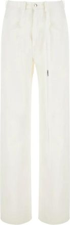 Ann Demeulemeester Wide Jeans - Dames - Loose Fit Jeans - Wit - 3XS - Jeans