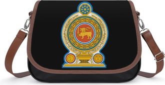 Generic Emblem of Sri Lanka Small Womens Crossbody Bags Shoulder Handbag with Adjustable Strap for Travel