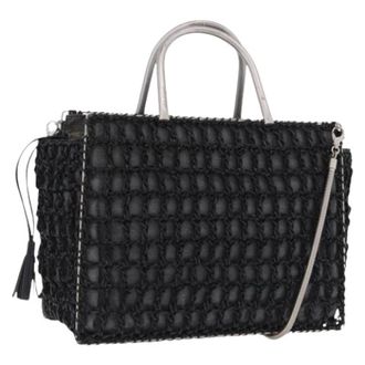 Ferragamo Pre-owned Mesh Hand Bag - Dames - Pre-owned - Zwart - Maat: ONE Size Nylon