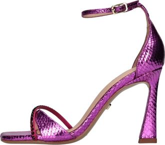 Lola Cruz Sandalen met hoge hak - Dames - Sandalen met hakken - Roze - 39 EU - Leer - Schoenen