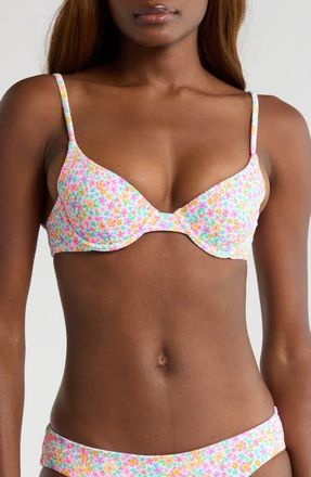 Kulani Kinis Underwire Rib Bikini Top in Field Trip at Nordstrom, Size X-Small