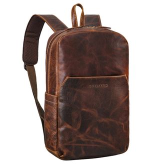 STILORD Kim Modern Backpack Leather Women for Traveling and City Rucksack Backpack Ladies Backpacks for Women Small Daypack Leather Laptop Backpack 12 Inch, C