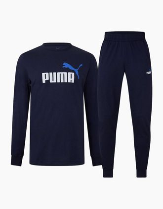Puma Mens Leisurewear Long Fleece Full Tracksuit - Navy - Size: 42/Regular