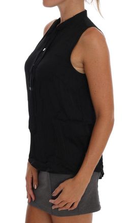 Versace Jeans Couture Womens Black Sleeveless Viscose Blouse Top