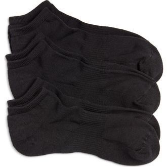 Nordstrom 3-Pack Everyday Ankle Socks in Black at Nordstrom