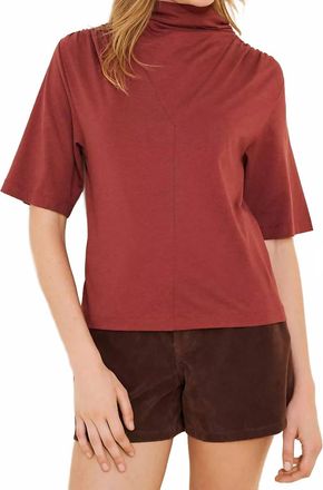 Nation Ltd Lara Cowl Neck Tee In Stallion