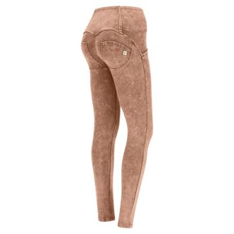Freddy Pantaloni push up WR.UP vita alta con bottoni bleached