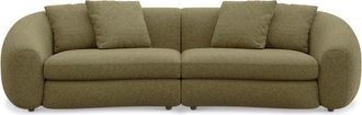 Castlery Fable Sofa Customized, Performance Boucle Moss, Spill Resistant, Ultra Deep Seats for Sofas, Castlery