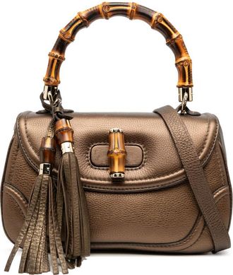 Gucci Pre-owned Gucci Medium Leather New Bamboo Satchel Ladies 254884 498879