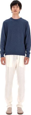Roberto Collina Military Stitch Cotton Crewneck Sweater