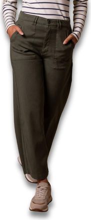 Celtic & Co. Wide Leg Pleat Front Pant in Khaki at Nordstrom, Size 14