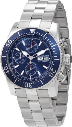Revue Thommen Diver Chronograph Automatic Blue Dial Mens Watch 17030.6133
