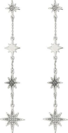 Rebecca Minkoff Stargazing Linear Womens Earrings Earring Silver, Silver Tone