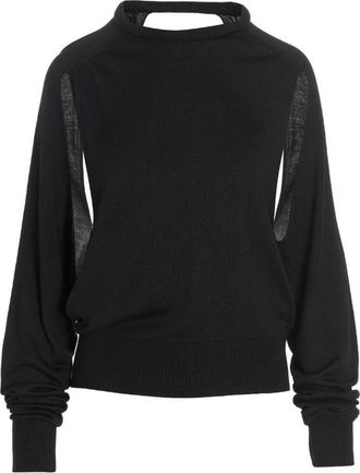 RAMAEL Black Cut out insert top sweater