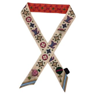 Louis Vuitton Pre-owned Scarves, female, Multicolor, Size: ONE SIZE Pre-owned Monogram The Cloud BB Bandeau Rose Scarf