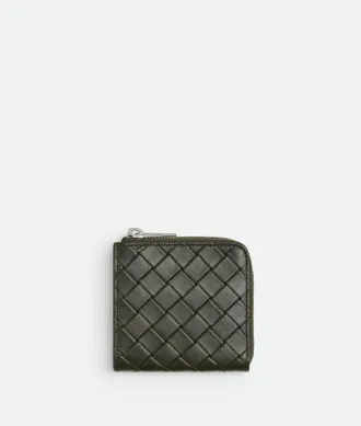 Bottega Veneta Intrecciato Stamp Compact Zip Around Wallet - Bottega Veneta