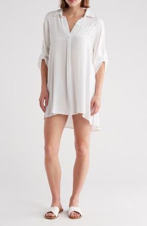 Boho Me Oversize Cover-Up Shirt in White at Nordstrom Rack, Size X-Large
