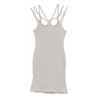 Avavav Avavav, Kleedjes, Dames, Grijs, S, Katoen, Multi Strap Dress Honeycomb