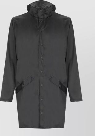Rains long hooded raincoat