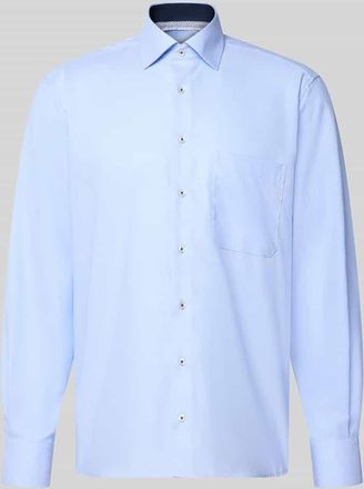 Eterna Comfort Fit Businesshemd aus Baumwolle mit Kentkragen in Bleu, Größe 40