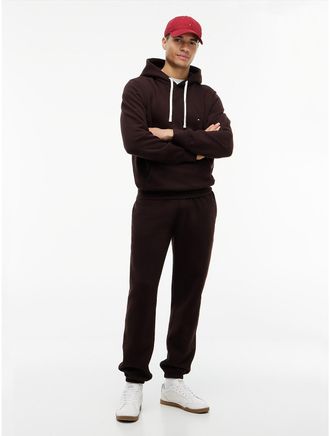 Tommy Hilfiger Mens Solid Fleece Jogger - Chocolate - XXL