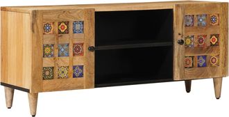 vidaXL Mueble De Tv Natural 105 X 33 X 46 Cm Madera De Mango Maciza Vidaxl