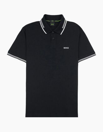 HUGO BOSS Mens Hugo Boss Paul Slim Fit Polo Black 001 - Size: 42