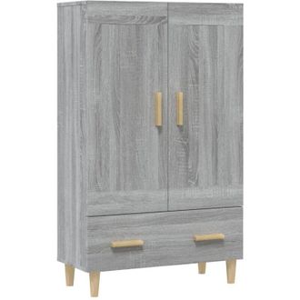 vidaXL Aparador Alto De Madera Contrachapada Gris Sonoma 70x31x115 Cm Vidaxl