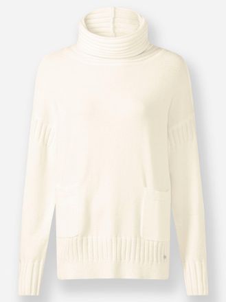 Heine Rollkragenpullover HEINE Rollkragenpullover, Damen, Gr. 34, beige (ecru), 50% Viskose, 28% Polyester, 22% Polyamid, unifarben, Pullover Rollkragenpull