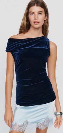 A Gold E Carlin Velvet Top