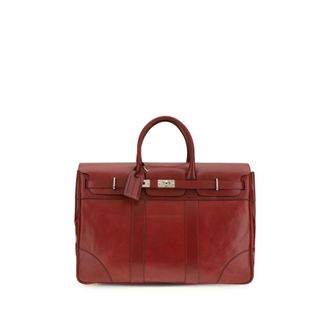 Brunello Cucinelli Leather Country Travel Bag